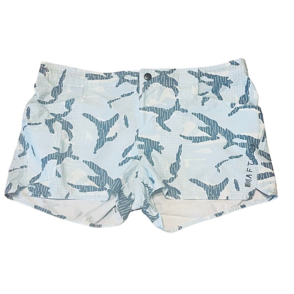 AFTCO Board Shorts Women 14 Printed Aqua Beach Fishing Poolside Water Surf Swim